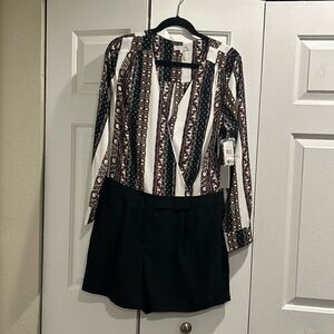 NWT 1. STATE Shorts Romper, Size 10